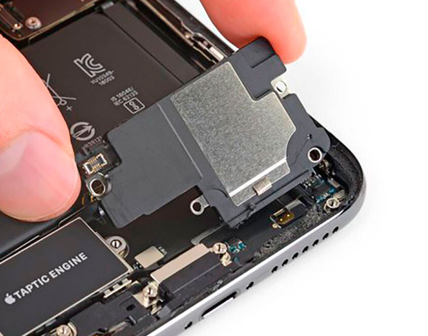 Замена нижнего (полифонического) динамика iPhone X