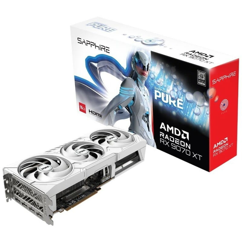 Відеокарта Sapphire Pure Radeon RX 9070 XT 16GB Gaming OC (11348-02-20G ...