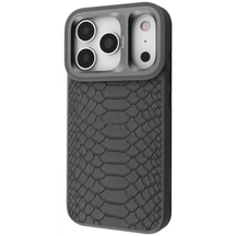 Чохол Kajsa Snake Pattern with Magnetic Ring iPhone 17 Pro Gray