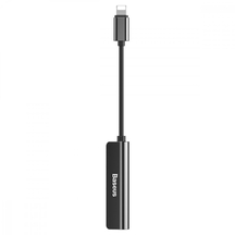 Перехідник AUX Baseus L52 Lightning to 2xLightning + 3.5mm Black