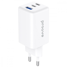 Мережевий зарядний пристрій Proove Pocket GaN 65W (2Type-C + USB) White