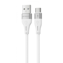 Кабель Proove Soft Silicone USB to Type-C 2.4A (1m) White