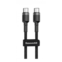 Кабель Baseus Cafule Type-C to Type-C PD 2.0 60W (2m) Gray/black