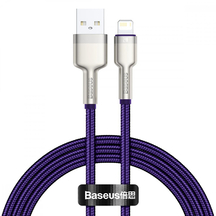 Кабель Baseus Cafule Metal Lightning 2.4A (2m) Purple