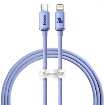 Кабель Baseus Crystal Shine Series Fast Charging Type-C to Lightning 20W (1.2m) Purple