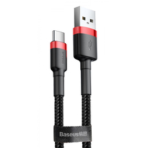 Кабель Baseus Cafule Type-C Cable 2A (3m) Red/black