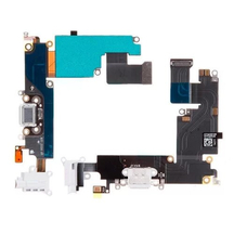 Шлейф (flex) для iPhone 6S Plus white с разъемом зарядки и микрофоном Оригинал
