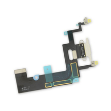 Шлейф (flex) для iPhone XR white с разъемом зарядки и микрофоном Оригинал