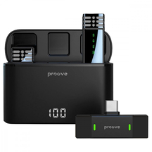 Бездротовий петличний мікрофон Proove Record Type-C Black