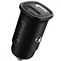 Автомобільний зарядний пристрій Proove Flash 30W (Type-C + USB) Black