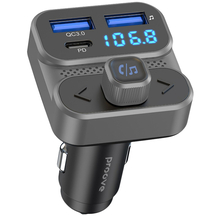 Автомобільний зарядний пристрій Proove FM Launcher Luxor SE 36W (PD+QC3.0) Type-C+USB Gray