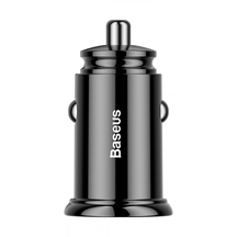 Автомобільний зарядний пристрій Baseus Circular Plastic PD3.0 QC 4.0 + 30W USB + Type-C Black