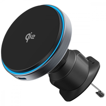 Автомобільний тримач з бездротовою зарядкою Proove Titanium Circle Qi2 15W Gray