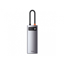USB-хаб Baseus Metal Gleam Series 5-in-1 Multifunctional Type-C HUB Docking Station Gray (Type-C to HDMI*1+USB3.0*3+PD*1) (CAHUB-CX0G)