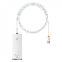 USB-хаб Baseus Lite Series 4-Port Type-C HUB Adapter (Type-C to USB 3.0*4 ) 1m White (WKQX030402)