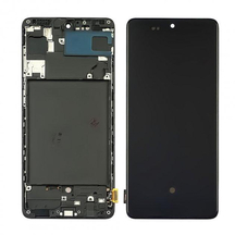Дисплей Samsung A715F Galaxy A71, Black OLED (Big Glass) F
