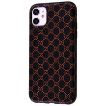 Чехол Brand Gucci Apple iPhone 11 Black pattern