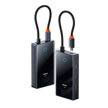 USB-хаб Baseus PioneerJoy 5-Port Type-C HUB Adapter Gray (Type-C to HDMI4K@60Hz*1+USB3.0*3+PD*1) (WKYY030113)