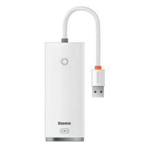 USB-хаб Baseus Lite Series 4-Port USB-A HUB Adapter (USB-A to USB 3.0*4) 25cm White (WKQX030002)