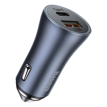 Автомобільний зарядний пристрій Baseus Golden Contactor Pro Dual Fast Charger Car Charger U+C 40W Dark Gray (CGJP020013)