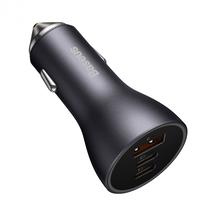 Автомобільний зарядний пристрій Baseus Golden Contactor Pro Triple Fast Charger Car Charger 65W U+C+C Dark Gray (CGJP020313)
