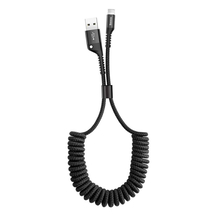 Кабель Baseus Fish eye Spring Data Cable USB For iP 2A 1m Black (CALSR-01)
