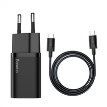 Мережевий зарядний пристрій Baseus Super Si Quick Charger 1C 25W EU Sets Black (TZCCSUP-L01)