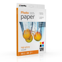 Фотопапір ColorWay глянцевий 180 г/м², A4, 50 арк. (PG180050A4)