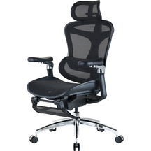 Крісло офісне з підставкою для ніг Sihoo DORO C300 Pro Mesh with footrest Black