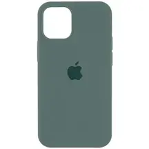Чохол Apple iPhone 12 Pro Max Silicone cases Full cover open camera Pine Green
