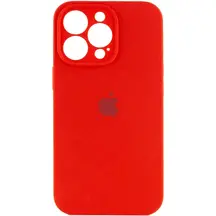 Чохол Apple iPhone 14 Pro Max Silicone cases Full cover close camera Red