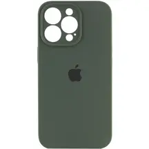 Чохол Apple iPhone 14 Pro Max Silicone cases Full cover close camera Pine Needle Green