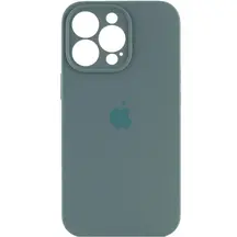 Чохол Apple iPhone 14 Pro Max Silicone cases Full cover close camera Pine Green