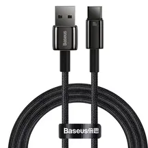 Кабель Baseus Tungsten Gold Fast Charging Data Cable USB to Type-C 100W 1m Black (CAWJ000001)