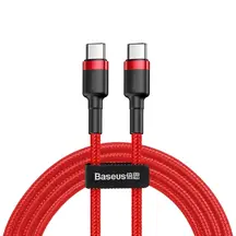 Кабель Baseus Cafule Type-C PD2.0 60W flash charging data line (20V 3A) 1m Red (CATKLF-G09)