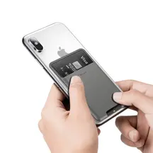 Чохол для карт Baseus back stick silicone card bag Dark grey (ACKD-A0G)