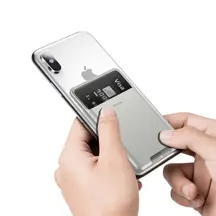 Чехол для карт Baseus back stick silicone card bag French grey (ACKD-B0G)
