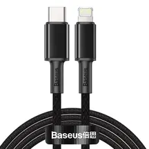 Кабель Baseus High Density Braided Fast Charging Data Cable Type-C to iP PD 20W 2m Black (CATLGD-A01)
