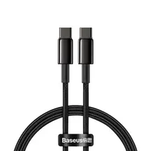 Кабель Baseus Tungsten Gold Fast Charging Data Cable Type-C to Type-C 100W 1m Black (CATWJ-01)