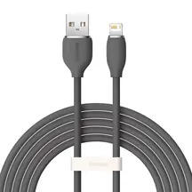 Кабель Baseus Jelly Liquid Silica Gel Fast Charging Data Cable USB to iP 2.4A 2m Black (CAGD000101)