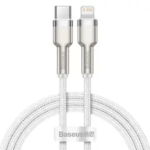 Кабель Baseus Cafule Series Metal Data Cable Type-C to iP PD 20W 1m White (CATLJK-A02)