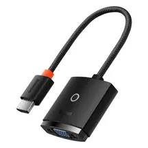 Перехідник Baseus Lite Series Adapter HDMI to VGA (3.5 mm Aux Port & Micro USB Power Input ) Black (WKQX010101)