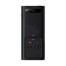 Автомобильный инвертор Baseus IGBT Power Inverter 300W (220V CN/EU ) Black (CGNB010101)