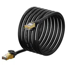 Кабель Baseus high Speed Seven types of RJ45 10Gigabit network cable (round cable) 5m Black (WKJS010501)