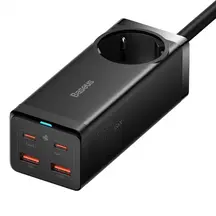 Мережевий зарядний пристрій Baseus GaN3 Pro Desktop Powerstrip AC+2U+2C 100W EU Black (PSZM000401)