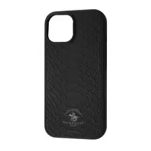 Чехол кожаный POLO Knight (Leather) iPhone 15 black