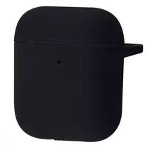 Чехол Silicone Case New for AirPods 1/2 black, Цвет: Черный, Оригинальное название цвета: Black