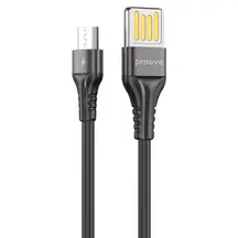 Кабель Proove Double Way Silicone Micro USB 2.4A (1m) black (CCDS20001301)