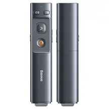 Бездротова указка-презентер Baseus Orange Dot Wireless Presenter Red Laser Grey (ACFYB-0G)
