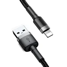 Кабель Baseus Cafule Lightning 1.5A (2m) gray/black (CALKLF-CG1)